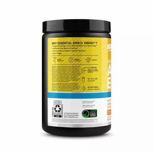 Optimum Nutrition Essential AMIN.O. ENERGY + Electrolytes *new* Sun-kissed Citrus 0.63 lb (30 Servings) Polska | 421653MNY